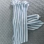 SheIn  Striped Tie Front Bandeau Top Photo 4