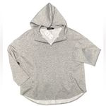 Gray oversized modern sporty chic drop shoulder hoody 1/4 zipper pockets NWT M Size M Photo 5