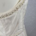 Birnbaum & Bullock Womens Bridal Gown Size 10 Ivory Silk Strapless Rhinestones Photo 7
