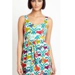 Judith March  BIRD PRINT DRESS TIE BACK M Photo 3