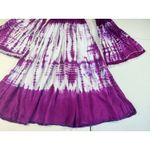 Just From Bali Purple Tie Dye Off Shoulder Bell Sleeve midi‎ Dress one size S ,M Photo 2