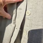 Flax  Clothing MILITARY JACKET 100% Linen Natural Beige Pockets P/4 Photo 8