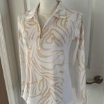 SanSoleil EUC Ladies SolCool Print Zip Collared Golf Sun Shirt. MSRP $104 Photo 4