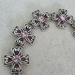 Premier Designs Premier Design Silver Cross Bracelet and Earrings Set Valerie with Purple Stones Photo 2