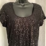 KENNETH COLE SEQUIN TOP Sz:M Black Size M Photo 2