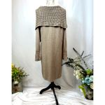 Philosophy Cowl Neck Crochet Overlay with Matching Cuffs Dress Taupe XL Photo 9