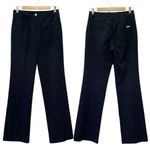 St. John Sport Pants Size 2 Black Stretch Cotton Straight Leg Gold Button VTG Photo 9