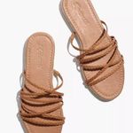 Madewell  Sandals Kathryn Espadrille Slide in Brown Amber Leather Sz 9.5 BNWT Photo 1