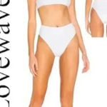 Revolve  Lovewave Easton Swim Bikini Top in White Sz M‎ Photo 0