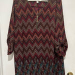 Tacera ‎ Womens Multicolor Geometric Blouse Photo 0