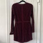 Adelyn Rae  Sweet as Sugar Burgundy Long Sleeve Lace Dress Photo 3