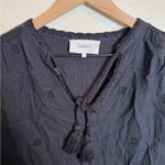 Ba&sh  Openwork‎ Ravel Puff Sleeve Linen Blend Blouse Photo 4