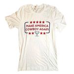 Buffalo Chip Saloon Make America Cowboy Again Tshirt Cave Creek AZ SZ S Country White Photo 0