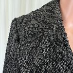 Jessica Simpson Boucle Wool Blend Fit Flare Bell Sleeve Coat Jacket Sz MD Black Photo 13