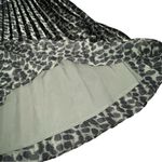 Banana Republic NEW Olive Green & Black Cheetah Animal Print Pleated Midi Skirt Photo 4