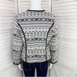 Chico's Chico’s‎ Tribal Fair Isle Southwestern Full Zip Knit Jacket Black Ivory Small Photo 3