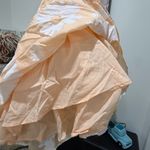 American Eagle  Outfitters Asymmetrical A-Line Skirt in White and Orange Photo 4