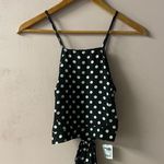 Charlotte Russe Black Polka Dot Tie-Back Crop Top NWT Size M Photo 8