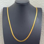 Unsigned Yellow Goldplated Flat Snake Chain 24” Necklace 11g. Gold Photo 7