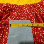 Dress Size ML Square Dance Country Farm Yellow Red Floral Skirt Blue Lace Trim Photo 15