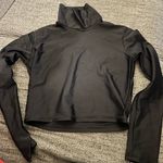 New Salt Gypsy long sleeve turtleneck bikini top solid black size Small Photo 2