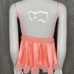 Victoria's Secret Victoria’s Secret peach ruffle chiffon & lace negligee lingerie sleepwear tank t Photo 2
