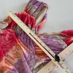 London Times  Dress Womens 8 Purple Orange Pink Green Tie‎ Dye Ruched Mini Photo 4