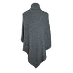 Cocogi Made in Italy Gray Knit Cowl Neck Poncho One Size | Wool Alpaca Blend Photo 2