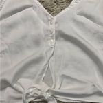 Free People  White Button-Down Tie Tank Camisole Size M Photo 6