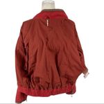 Free People  Flight Line Oversized Military Red Bomber Jacket Size XS Embroidered Photo 13