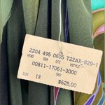 Yolanda Lorente Womens 100% Silk Painted size 1 X dolman blouse Green Photo 9