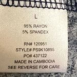 Pink Rose  Blue Floral Spaghetti Strap Tank Top - Size Large - EUC Photo 4