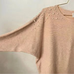 Siren Lily Maternity Jewel Sweater Plus Size 1X Cream Batwing Sleeve Photo 6