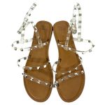 Time & Tru Silver studded flat Gladiator Sandals by , women's size 7 strappy shoe Photo 1