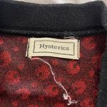 black and red hysteric print v neck long sleeves Size XS Photo 3