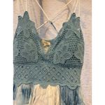 La Miel Boho Hippie Festival Crochet Lace Tie Dye‎ Tiered Top Y2K Style Medium Photo 3