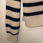 Gap  Women’s Chunky Knit Striped Tan Brown Black Button-Up Cardigan Sweater Photo 4