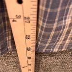 LL Bean Womens Flannel Shirt Size M Retro Plaid Button Down Cozy Fuzzy Comfy Blue Size M Photo 10