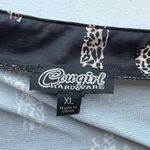 NWT Cowgirl Hardware 3/4 Sleeve Black Leopard Cactus Top Size XL Photo 4