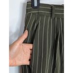 Aritzia  Babaton Olive Green & White Striped Modesto Pinstripes Pants Women's 4‎ Photo 5