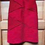 Daisy Y2K Women's Red Strapless Retro Bandage BodyCon Pleated Rouched Dress Size Small Photo 4