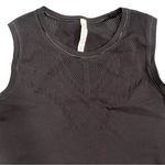 Athleta  Black Cropped Ujjayi Laser Cut Sleeveless Top size Small Photo 5