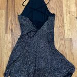 Urban Outfitters Sparkly Lace Up Back Fit And Flare Dress Photo 1