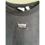 Adidas  Ryv Crewneck Sweatshirt Black Logo Pullover Athleisure Top Striped Small Photo 2