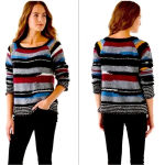 Free People  Montmartre knit‎ multicolor wool blend sweater Size Medium EUC! 0185 Photo 1
