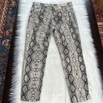 ZARA  High Rise Snakeskin Print Skinny Jeans Photo 4