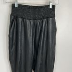 Commando  Faux Leather Smocked Waist Joggers Photo 6