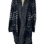 Black Tape Plus SZ X Eyelash Cardigan Open Front Long Sleeve Pockets Stretch New Photo 0