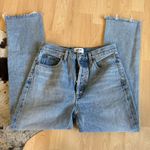 AGOLDE ‎ Riley High Rise Slim Straight Raw Hem Crop Jeans Size 27 Photo 2