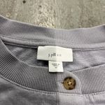 J. Jill Wearever Gray‎ Women's Henley Neck Pullover Long Sleeve Sweatshirt XS Gray Photo 2
